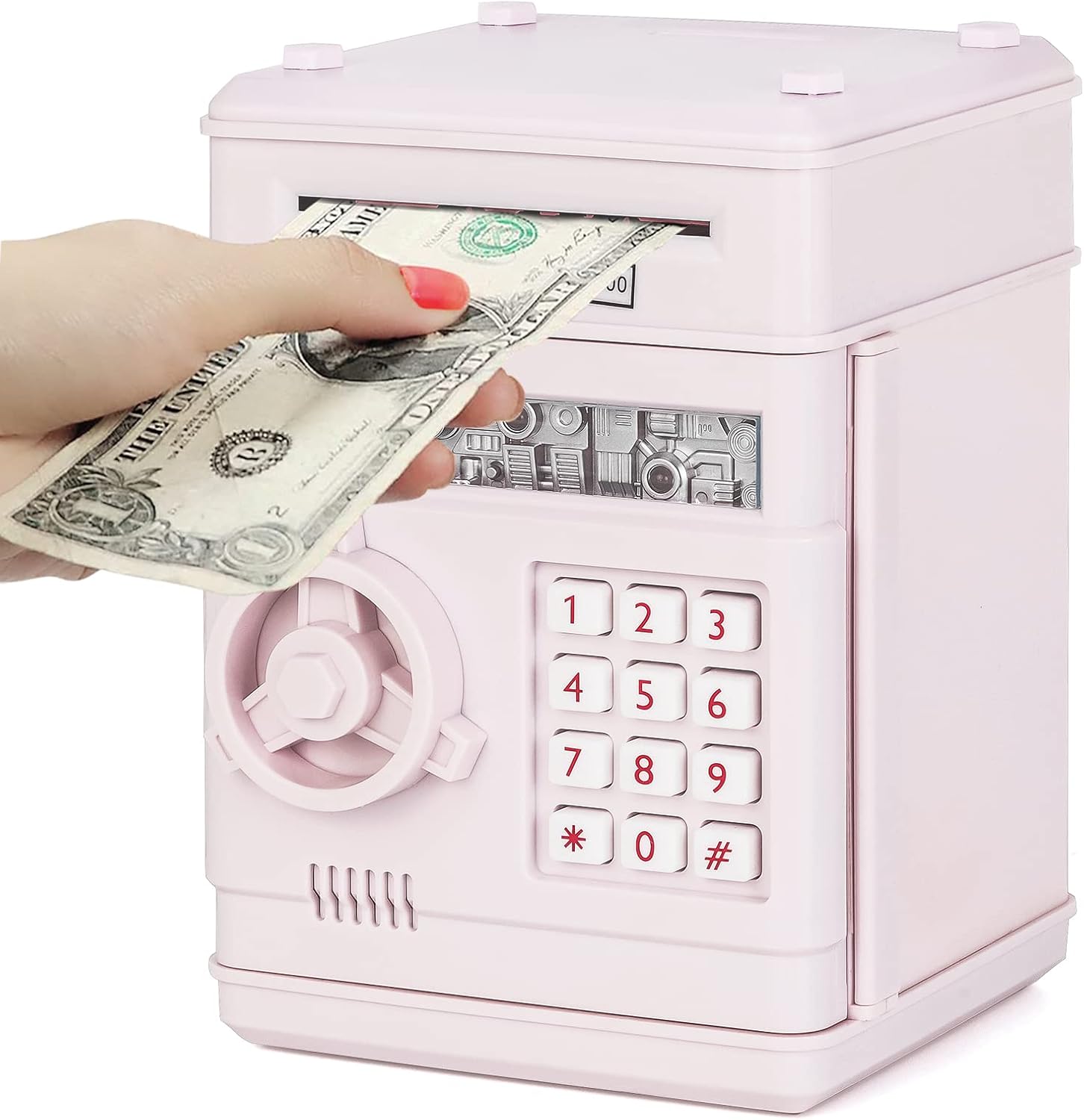 Refasy Piggy Bank Cash Coin Can ATM Bank Electronic Coin Money Bank for Kids-Hot Gift