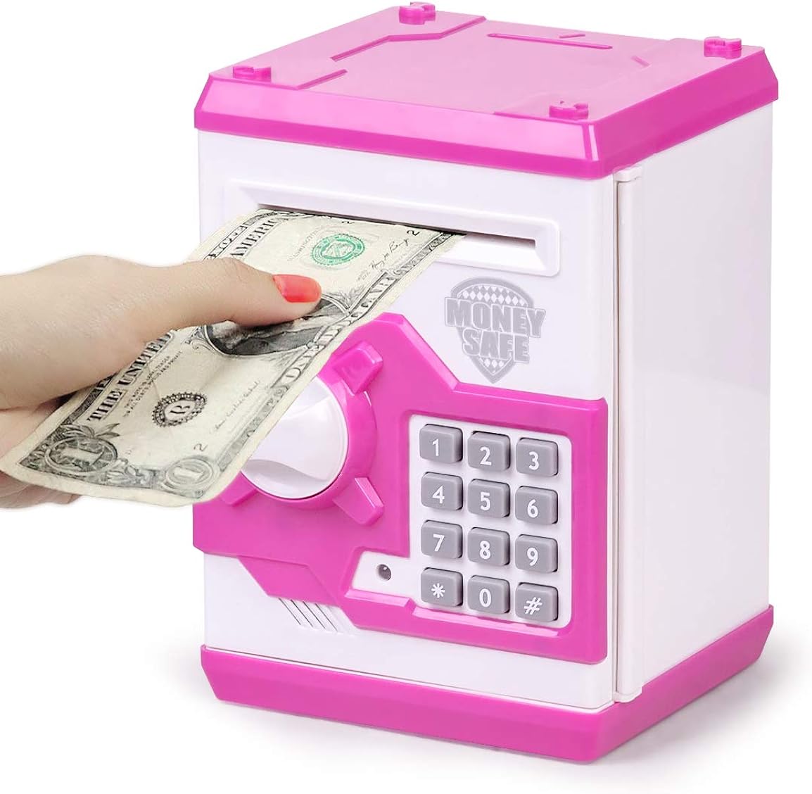 Refasy Piggy Bank Cash Coin Can ATM Bank Electronic Coin Money Bank for Kids-Hot Gift