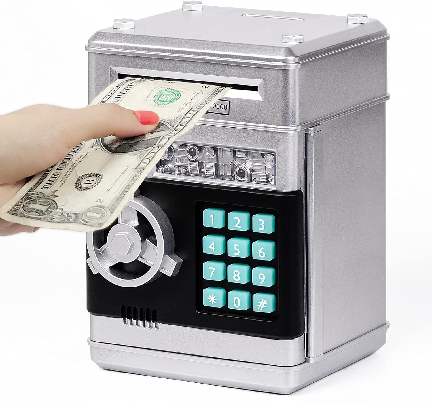 Refasy Piggy Bank Cash Coin Can ATM Bank Electronic Coin Money Bank for Kids-Hot Gift
