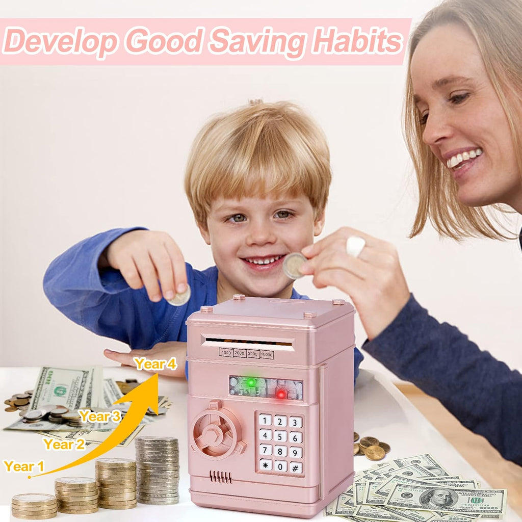 Refasy Piggy Bank Cash Coin Can ATM Bank Electronic Coin Money Bank for Kids-Hot Gift