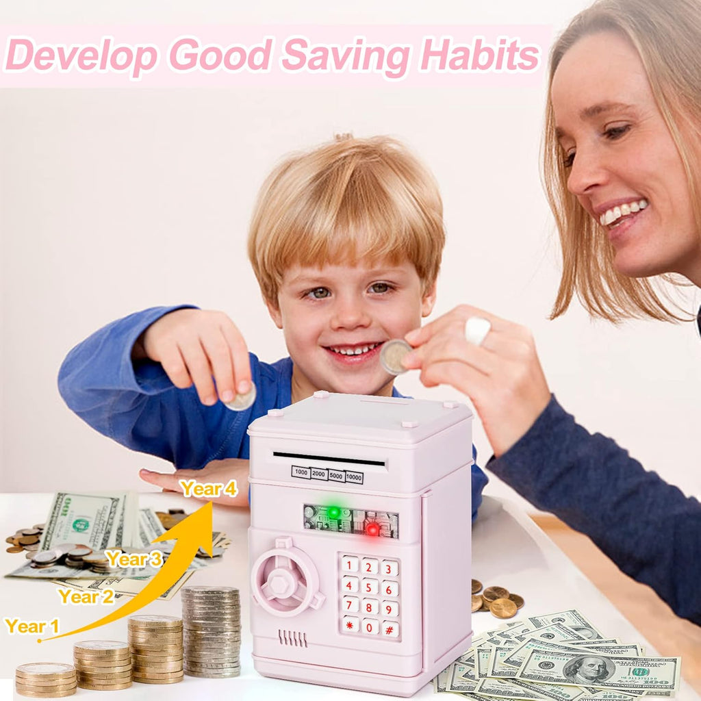 Refasy Piggy Bank Cash Coin Can ATM Bank Electronic Coin Money Bank for Kids-Hot Gift
