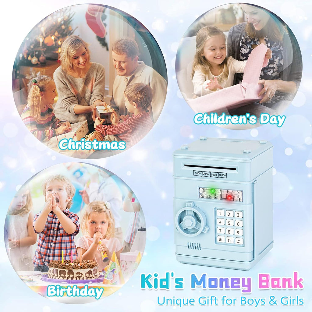 Refasy Piggy Bank Cash Coin Can ATM Bank Electronic Coin Money Bank for Kids-Hot Gift