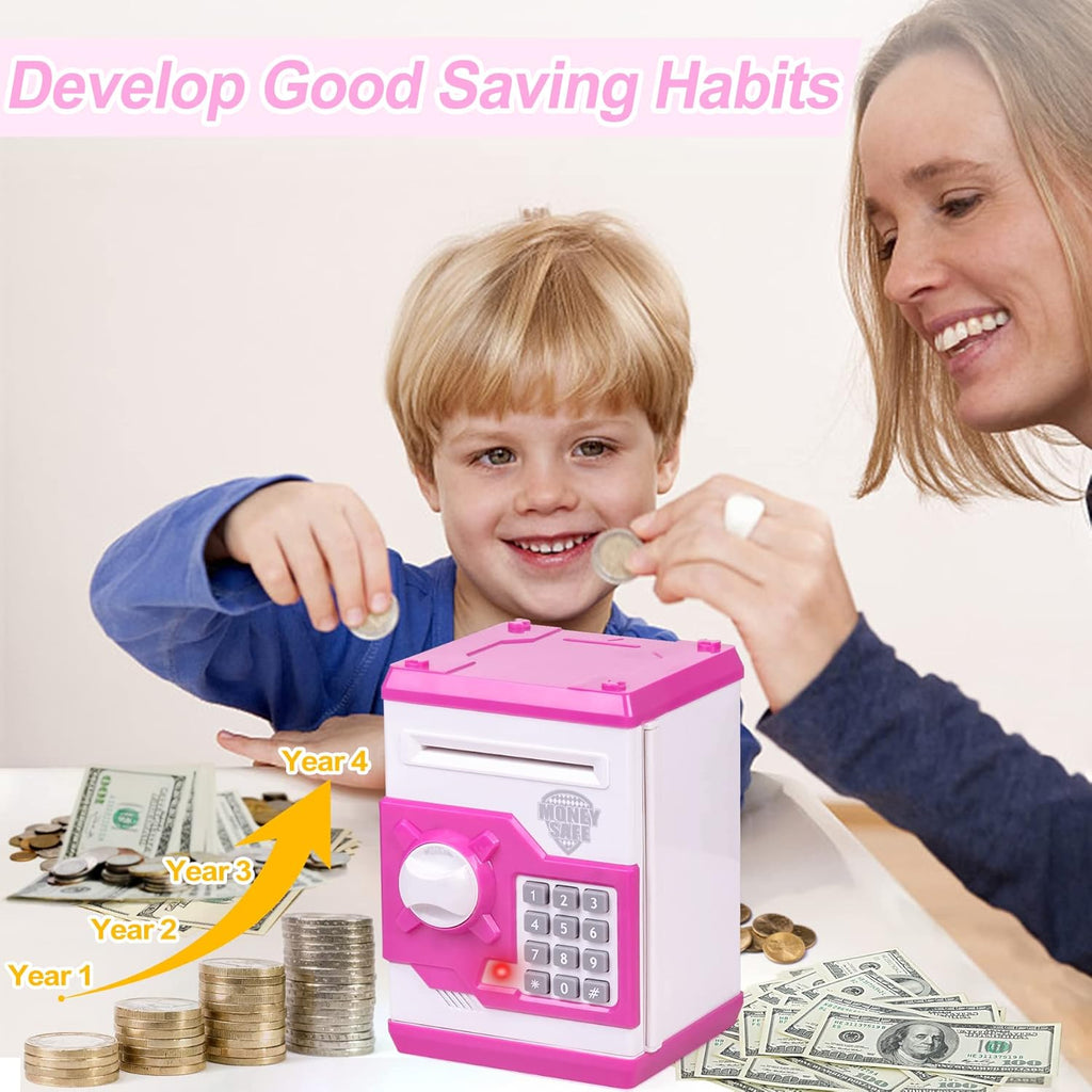 Refasy Piggy Bank Cash Coin Can ATM Bank Electronic Coin Money Bank for Kids-Hot Gift