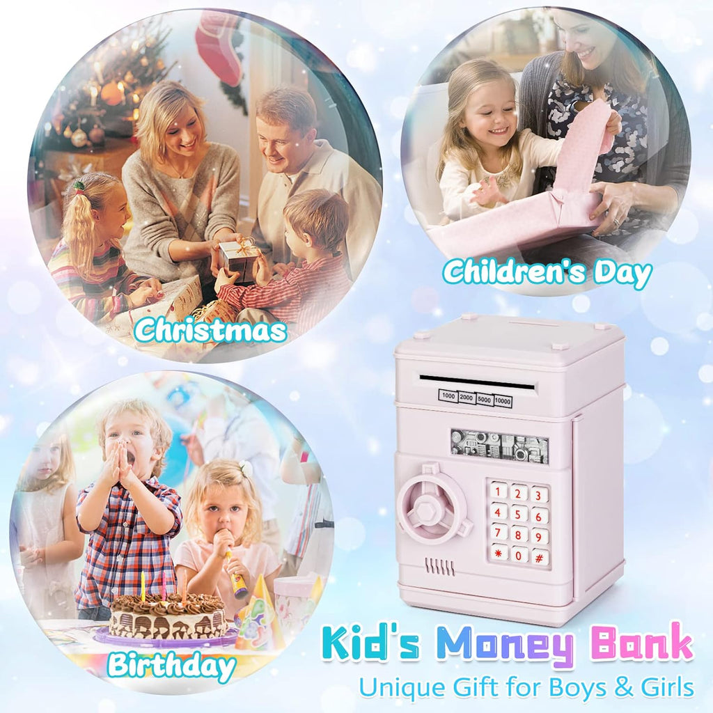Refasy Piggy Bank Cash Coin Can ATM Bank Electronic Coin Money Bank for Kids-Hot Gift