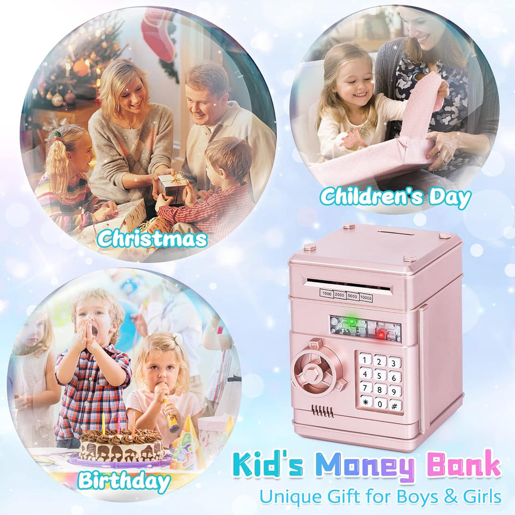Refasy Piggy Bank Cash Coin Can ATM Bank Electronic Coin Money Bank for Kids-Hot Gift