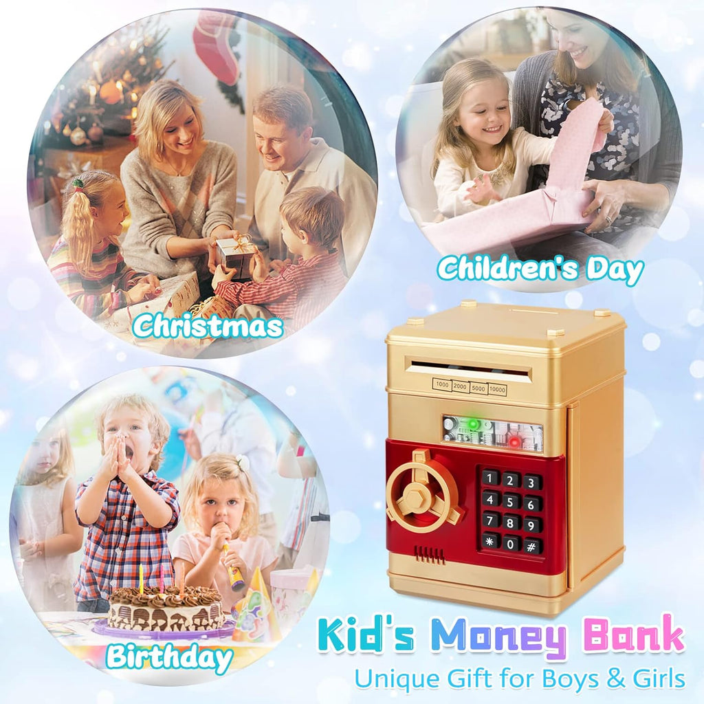 Refasy Piggy Bank Cash Coin Can ATM Bank Electronic Coin Money Bank for Kids-Hot Gift