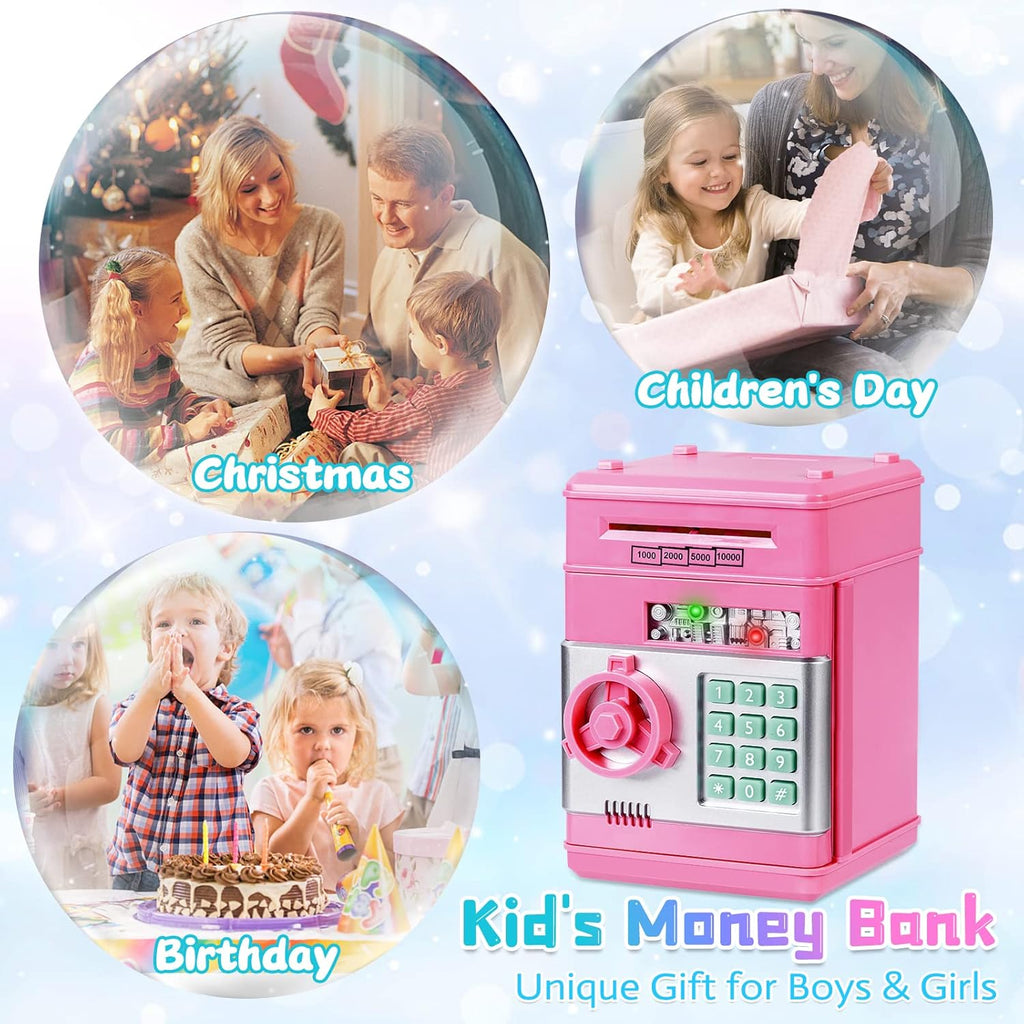 Refasy Piggy Bank Cash Coin Can ATM Bank Electronic Coin Money Bank for Kids-Hot Gift