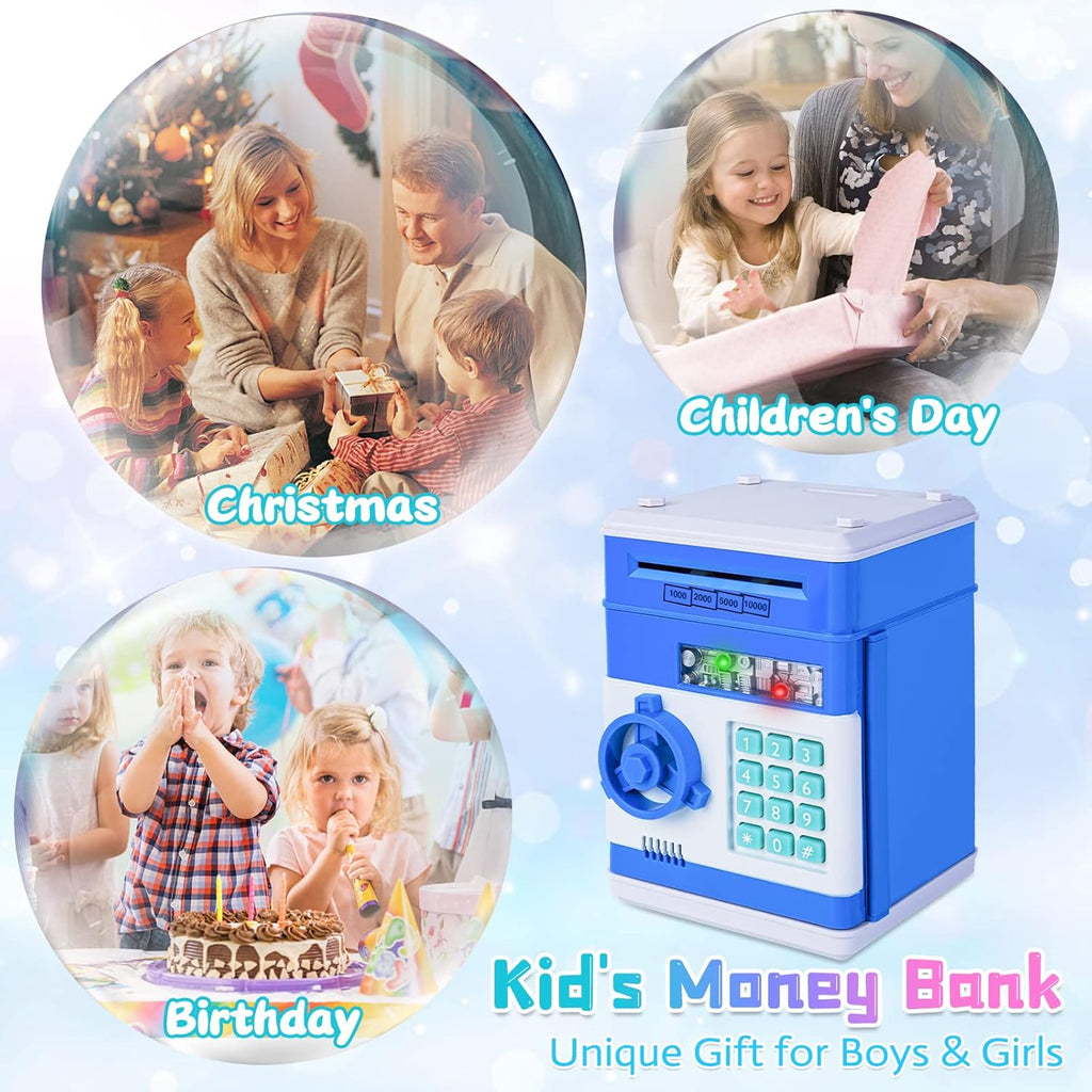 Refasy Piggy Bank Cash Coin Can ATM Bank Electronic Coin Money Bank for Kids-Hot Gift